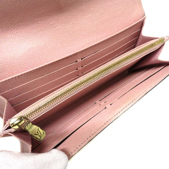 Louis Vuitton Sarah Portefeuille Wallet Long Leather Brown Pink - Picture 6 of 8